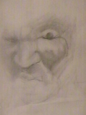 Acecho - 1999 - Grafito s/papel, 50x35