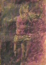 Desvanecimiento, 1997 - 
Tcnica: acrlico s/papel, 70x35cms.