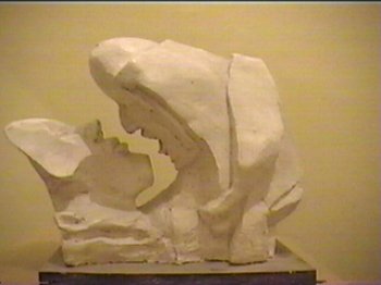 Enfrentamiento (escultura)- 1996 - Vaciado de yeso, alt. 40cm.