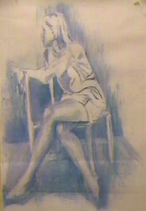 Modelo - 1997 - Tiza s/papel, 1.00x0.70