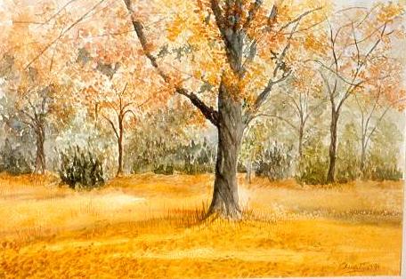 Variaciones en ocre - 1995 - Acuarela, 32x46cms.