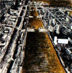 A-Silo (en puerto madero)- 1999 - Tinta y acrlico sobre papel- 30cmx30cm