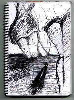 Soando a Dieste - 1999 - Birome sobre papel. 0.12x0.18