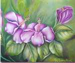RO e hibiscus de mi jardin, 2000 - 
Tcnica: leo, sobre fibrofcil, 30x40cm.