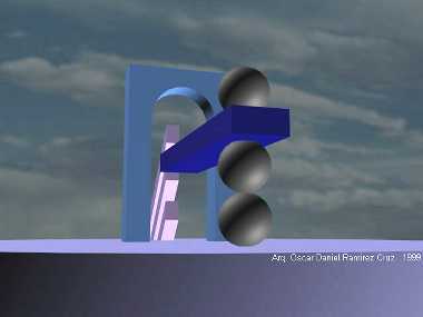 Tiempo 1 - 1999 - Escultura virtual.