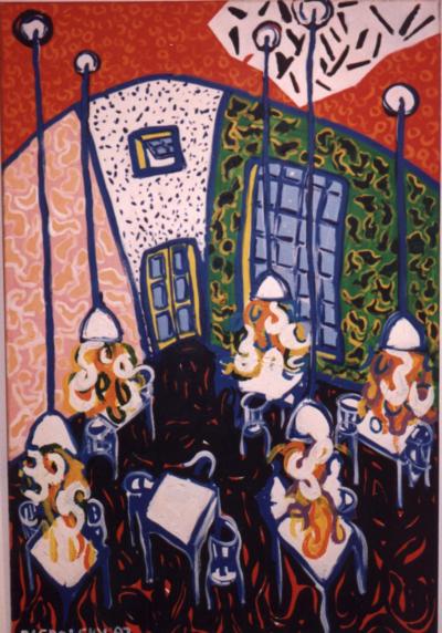 6 mesas y un amor - 1997 - Acrlico s/tela 1.50x1.00